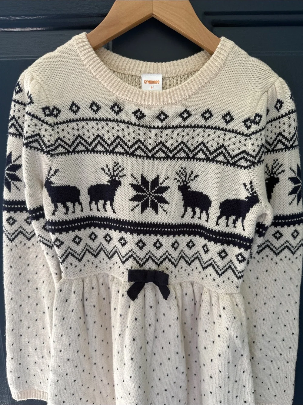 Gymboree Girl’s Fairisle Reindeer Sweater Dress - Size 8